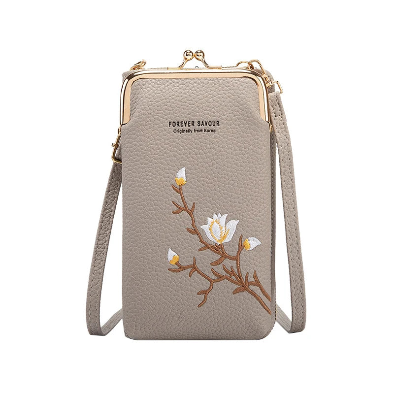 Women’s Crossbody Phone Wallet – Mini Sling Bag with Card Holder