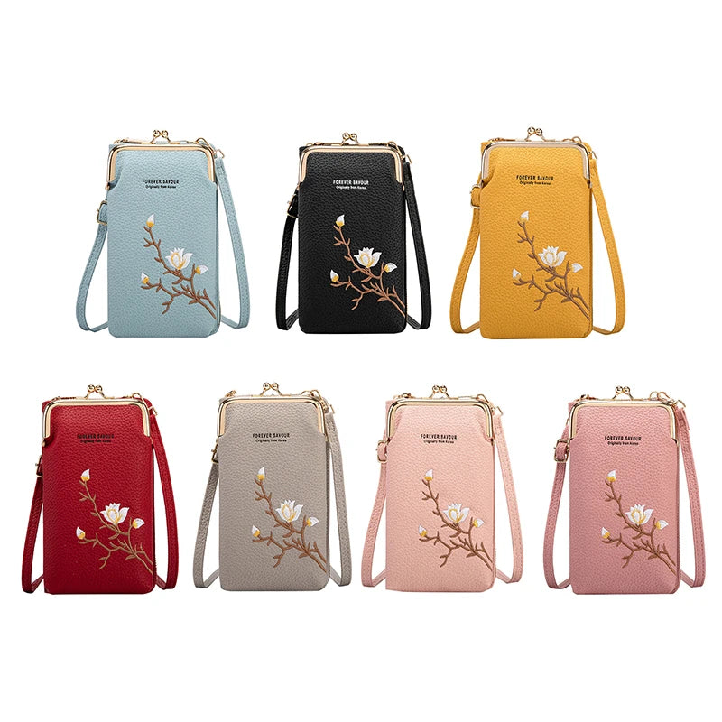 Women’s Crossbody Phone Wallet – Mini Sling Bag with Card Holder