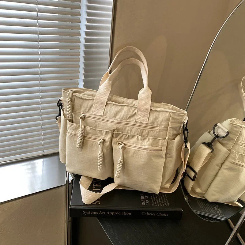 Women’s Nylon Tote Bag – Large Capacity Shoulder & Crossbody Travel Bag