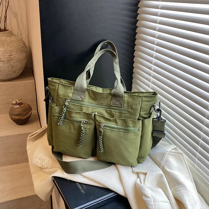 Women’s Nylon Tote Bag – Large Capacity Shoulder & Crossbody Travel Bag