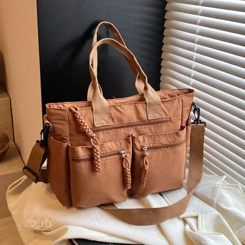 Women’s Nylon Tote Bag – Large Capacity Shoulder & Crossbody Travel Bag