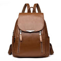Women’s PU Leather Backpack – Large Capacity Travel & School Bag
