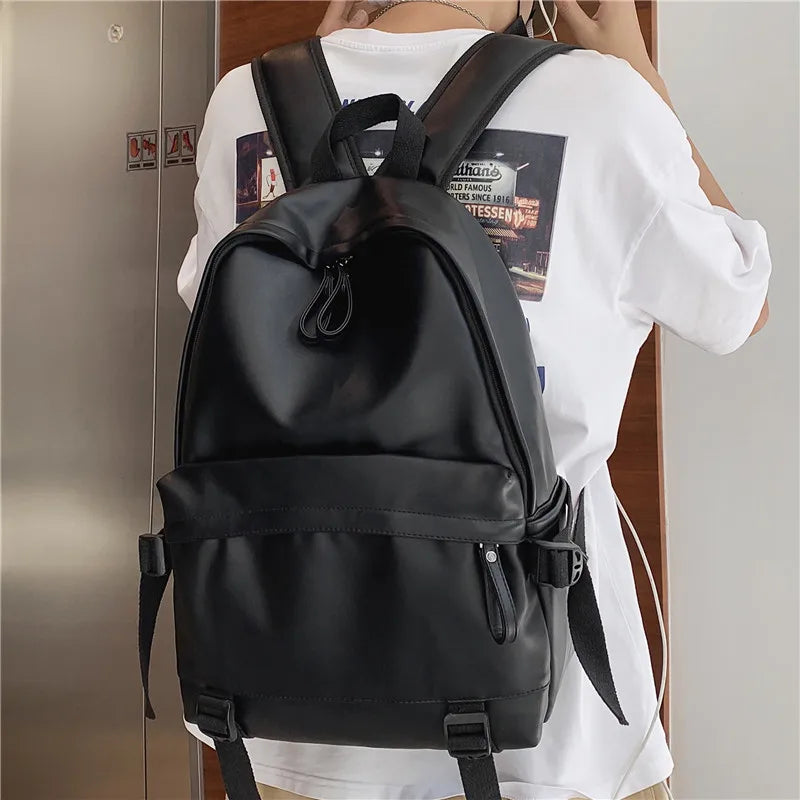 Women's Premium Leather Travel Backpack - 20-35L Capacity
