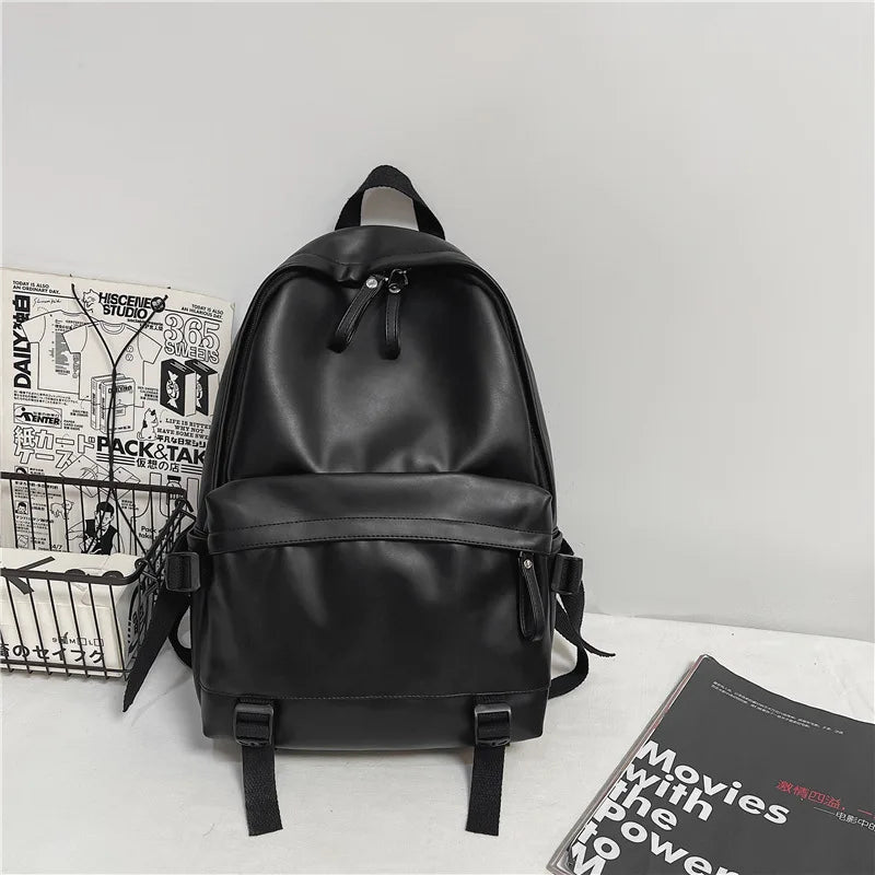 Women's Premium Leather Travel Backpack - 20-35L Capacity