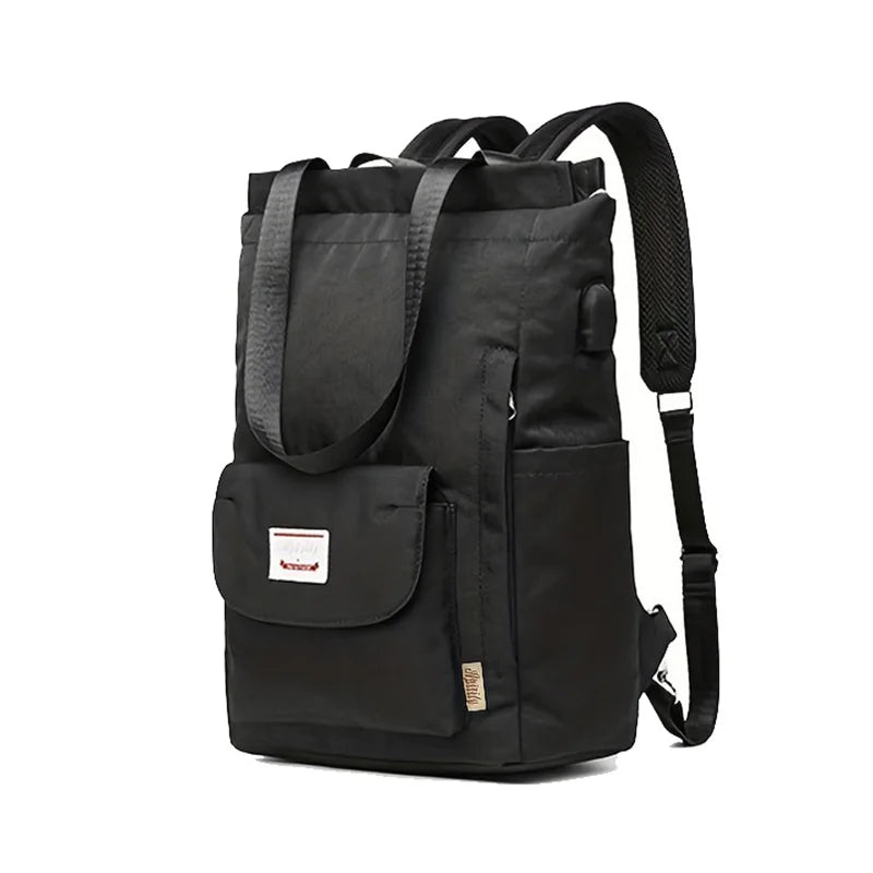Women's Waterproof Laptop Backpack - 13-15.6 Inch Korean Fashion Oxford Canvas USB College Bag
