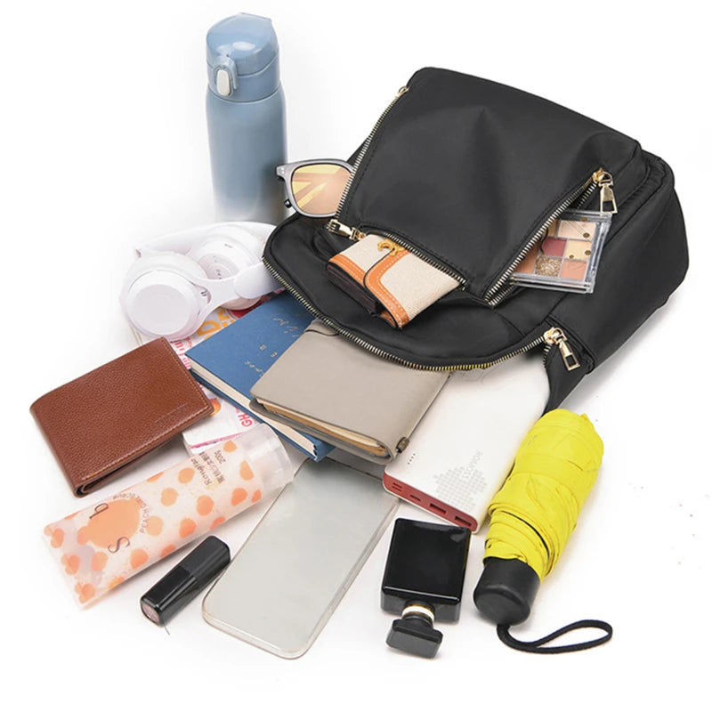 Women’s Waterproof Oxford Backpack – Large Capacity Casual Travel Bag