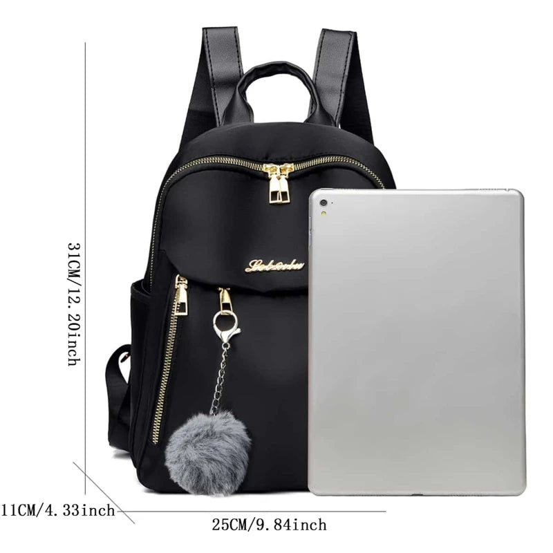 Women’s Waterproof Oxford Backpack – Large Capacity Casual Travel Bag