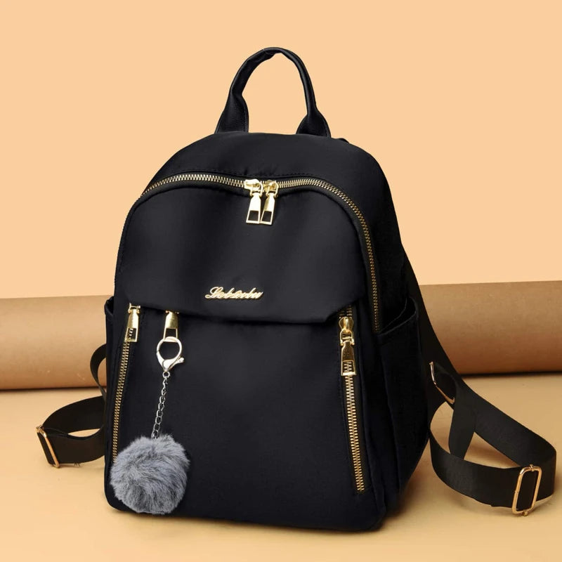 Women’s Waterproof Oxford Backpack – Large Capacity Casual Travel Bag