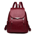 Yogodlns Women’s PU Leather Backpack – Large Capacity Double Zipper Travel Bag